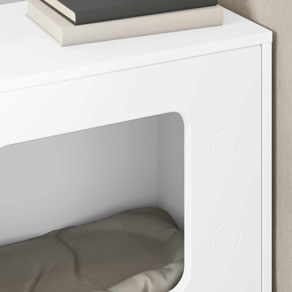 vidaXL Katta h&uacute;s Hv&iacute;tt 51 x 30 x 52 cm Samsettur vi&eth;ur