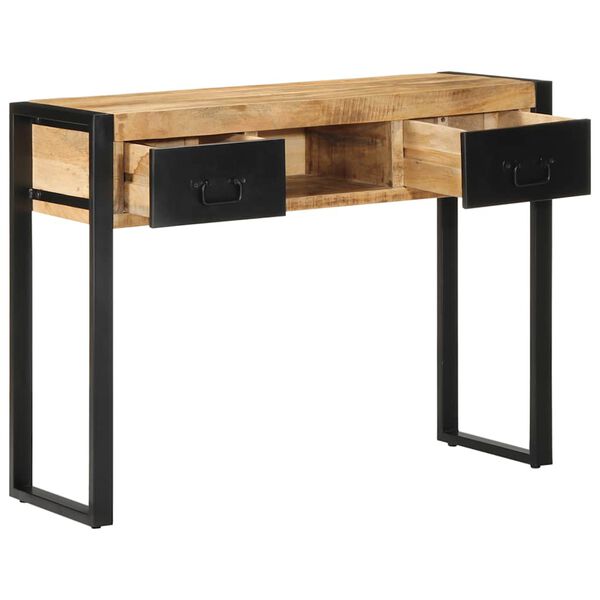 vidaXL Console Borð 100x35x75 cm Solid Groft Wood Mango
