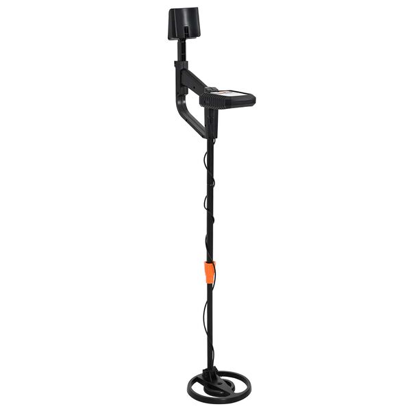 vidaXL Metal detector me&eth; LCD skj&aacute; 3 ger&eth;ir 19 cm sp&oacute;lu Svart