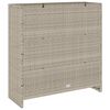 vidaXL Geymsluskápur með geymslu Ljósgrár 100 x 36 x 102 cm Rattan