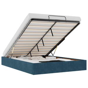 vidaXL Ottoman r&uacute;mgrind Engin d&yacute;na D&ouml;kkbl&aacute;r 140x190 cm Flauel