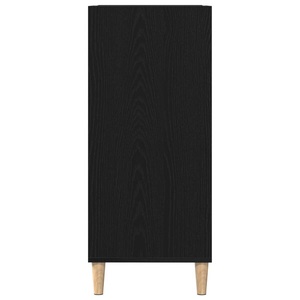 vidaXL Plötuskápur Svört eik 84.5 x 38 x 89 cm Samsettur viður