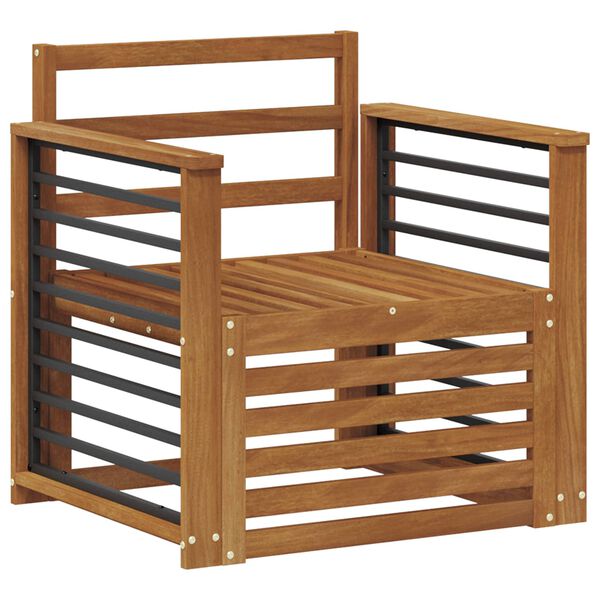 vidaXL &Uacute;ti s&oacute;fasett N&aacute;tt&uacute;rulegur 71 x 63 x 73 cm Hrein akas&iacute;utr&eacute;