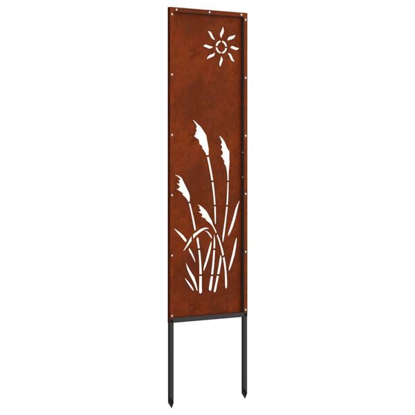 vidaXL Gar&eth;s b&uacute;na&eth; skj&aacute;r &Uacute;tskur&eth;ur Rusty 32 x 140 cm Ve&eth;ra&eth; st&aacute;l
