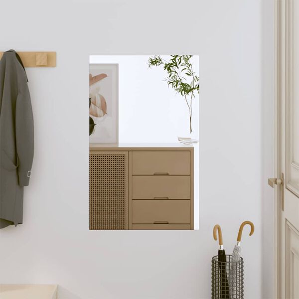 vidaXL Veggspegill 40x60 cm Gler R&eacute;tthyrningur