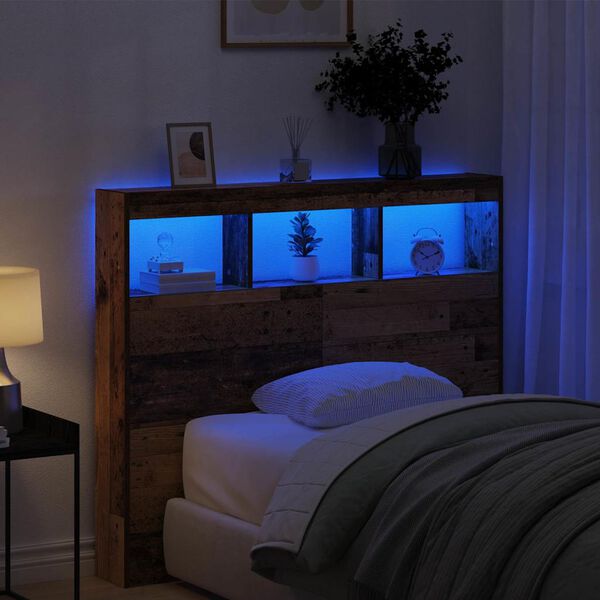 vidaXL H&ouml;f&eth;agafl Gamall vi&eth;ur 120 x 17 x 102 cm Samsettur vi&eth;ur