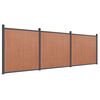 vidaXL Gir&eth;ingarpl&ouml;tusett Br&uacute;nt 526x186 cm WPC