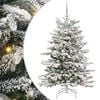 vidaXL Gervi hengdu j&oacute;latr&eacute; Me&eth; LED r&aelig;ma lj&oacute;sum Hv&iacute;tt 120 cm PE og PVC