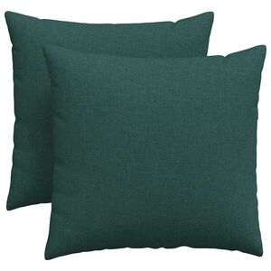 vidaXL S&oacute;fap&uacute;&eth;ar 2 pcs D&ouml;kkgr&aelig;n 45 x 45 cm d&uacute;kur