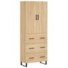 vidaXL Sk&aacute;pur Sonoma Eikarlitur 69,5x34x180 cm Samsettur Vi&eth;ur