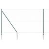 vidaXL Gir&eth;ingarp&oacute;stur Gr&aelig;nn 10 x 1,6 m (50 mm net) St&aacute;l og PVC