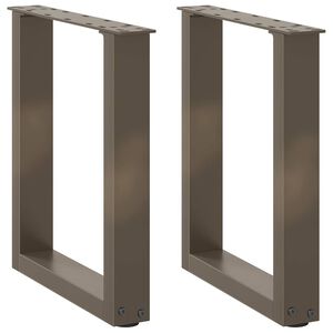 vidaXL s&oacute;fabor&eth;sf&aelig;tur U-laga 2 stk. &uacute;r n&aacute;tt&uacute;rulegu st&aacute;li 28x(42-43) cm st&aacute;li