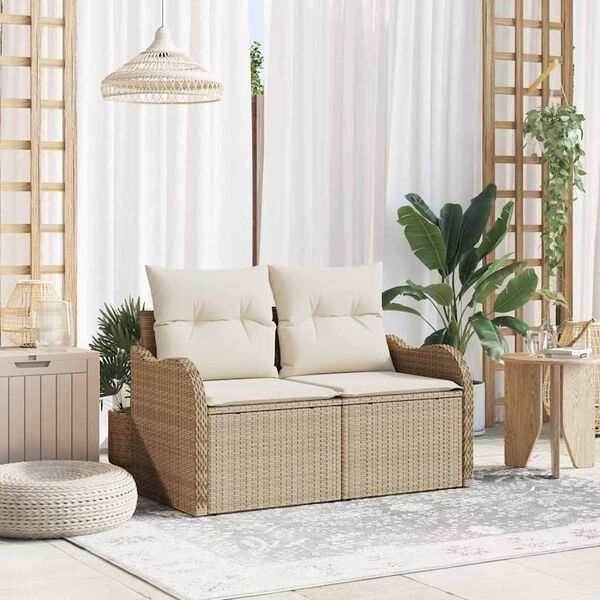 vidaXL Gar&eth;as&oacute;fi Drapplita&eth;ur 121 x 62 x 69 cm p&oacute;l&yacute;rattan