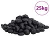 vidaXL P&uacute;ssa&eth;ir Steinar 25 kg Svartir 2-5 cm