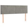 vidaXL H&ouml;fu&eth;gaflar Lj&oacute;sgr&aacute;tt 144x5x78/88 cm Flauel