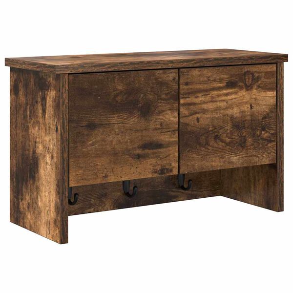 vidaXL Vegghengt fatahengi Rau&eth;-eik 50 x 20 x 30 cm Samsettur vi&eth;ur