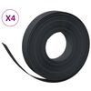 vidaXL Gar&eth;kantar 4 stk. Svartur 10 m 10 cm P&oacute;l&yacute;et&yacute;len