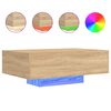vidaXL S&oacute;fabor&eth; me&eth; LED-Lj&oacute;sum Sonoma Eik 85x55x31 cm