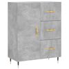 vidaXL Skenkur Steypugr&aacute;r 69,5x34x90 cm Samsettur Vi&eth;ur