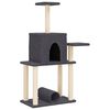 vidaXL Kattatr&eacute; me&eth; S&iacute;salkl&oacute;rustaurum D&ouml;kkgr&aacute;tt 122 cm
