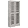vidaXL Glersk&aacute;pur Steypugr&aacute;r 82,5x30,5x185 cm Samsettur Vi&eth;ur