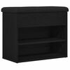 vidaXL Geymslubekkur Svartur Eik 62 x 32 x 50 cm Samsettur vi&eth;ur