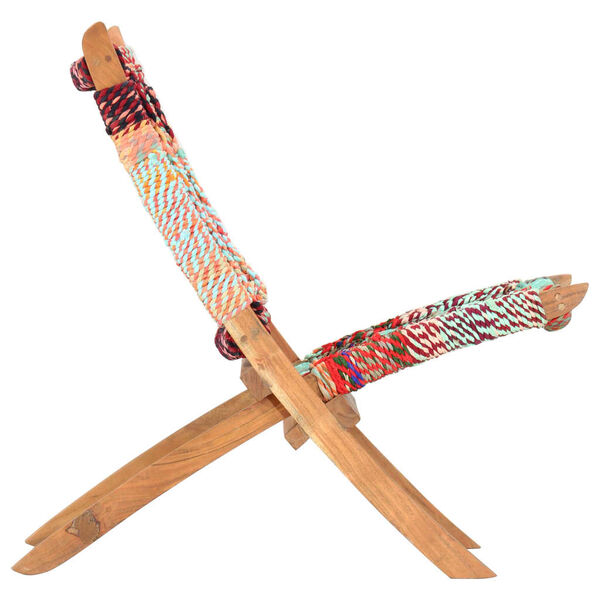 vidaXL Samanbrj&oacute;tanlegur Chindi St&oacute;ll Marglitur Tau