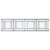 vidaXL Gabion h&aelig;kka&eth; r&uacute;m 2 pcs Silfur 200 x 50 x 80 cm