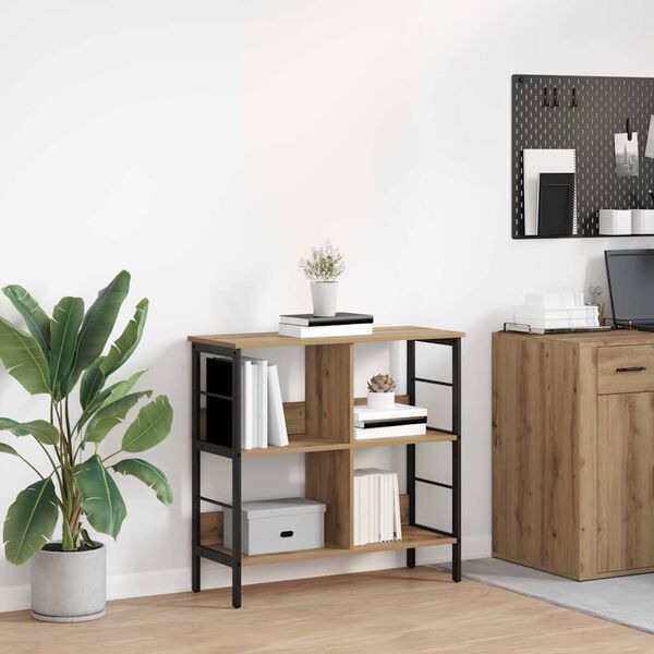 vidaXL Hilla Artisan Eik 82 x 32 x 79 cm Samsettur vi&eth;ur