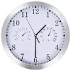 vidaXL Veggklukka me&eth; Kvars-v&iacute;si Rakam&aelig;lir og Hitam&aelig;lir 30 cm Hv&iacute;t