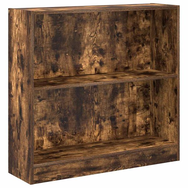 vidaXL B&oacute;kask&aacute;pur Reykt eik 80x24x76 cm Verkfr&aelig;&eth;ingur