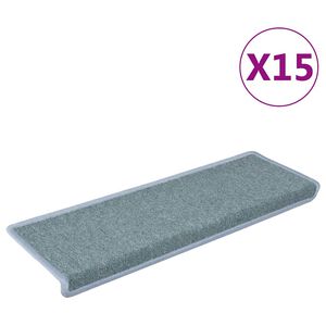 vidaXL Stigamottur 15 stk 65x21x4 cm sj&aacute;varbl&aacute;ar r&eacute;tthyrndar br&uacute;nir
