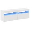 vidaXL Sj&oacute;nvarpssk&aacute;par me&eth; LED Lj&oacute;sum 2 stk. Hv&iacute;tir 60x35x40 cm