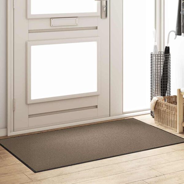 vidaXL Dyramotta Beige og svartur 90 x 150 cm Polypropylene og vinyl