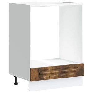 vidaXL Ofnsk&aacute;pur Kalmar Reyklitu&eth; Eikarlitur Samsettur Vi&eth;ur