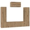 vidaXL Sj&oacute;nvarpssk&aacute;pasett Vegghengt 7 pcs Artisan Eik Samsettur vi&eth;ur