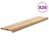 vidaXL tr&ouml;ppur 20 stk &Oacute;me&eth;h&ouml;ndlu&eth; 120x25x2 cm gegnheil vi&eth;ar eik