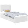 vidaXL Ramsv&iacute;k me&eth; h&ouml;fu&eth;gafl Hv&iacute;tt 90 x 190 cm Samsettur vi&eth;ur