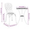vidaXL Gar&eth; Bistro Set 3 pcs Svartur &Aacute;l