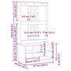 vidaXL Hall Tree SANDNES Hv&iacute;tt 87x40x159,5 cm Solid Wood Furu