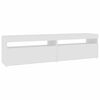 vidaXL Sj&oacute;nvarpssk&aacute;par me&eth; LED Lj&oacute;sum 2 stk. Hv&iacute;tur 75x35x40 cm