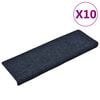 vidaXL Stigamottur sj&aacute;lfl&iacute;mandi 10 stk 65x21x4 cm antras&iacute;tgr&aelig;nar r&eacute;tthyrndar br&uacute;nir