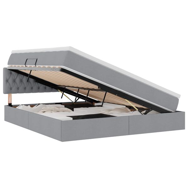 vidaXL R&uacute;m me&eth; geymslur&yacute;mi og d&yacute;nu me&eth; d&yacute;nu Lj&oacute;sgr&aacute;r 180 x 200 cm