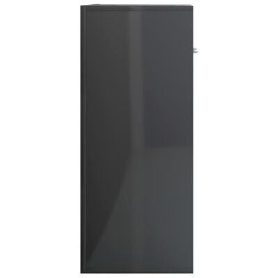 800737 vidaXL Sideboard High Gloss Grey 60x30x75 cm Chipboard