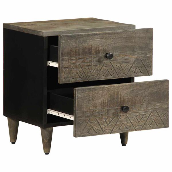 vidaXL n&aacute;ttbor&eth;ssk&aacute;par 2 stk Lj&oacute;sgr&aacute;r 40x33x46 cm Solid Wood Mang&oacute;