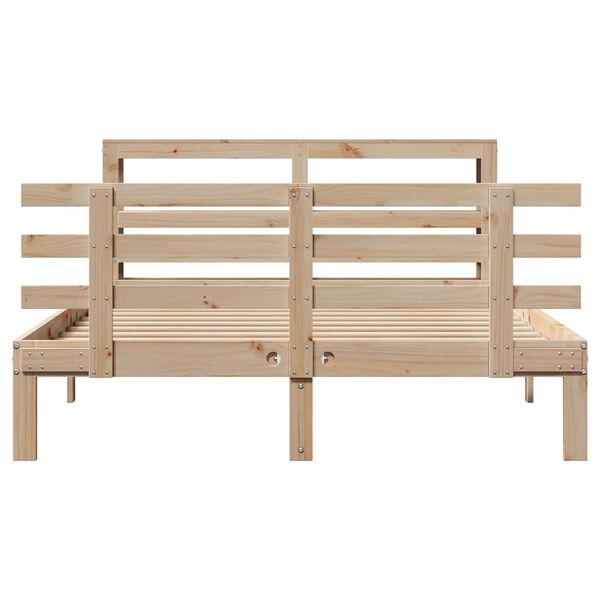 vidaXL Rúmgrind með Höfuðgafli án Dýnu 150x200 cm