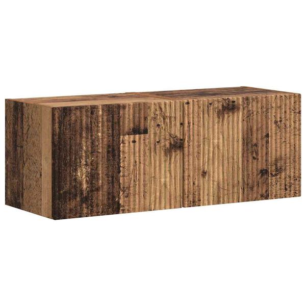 vidaXL Sj&oacute;nvarpsveggsk&aacute;pur 2 pcs Gamall vi&eth;ur 60 x 31 x 29.5 cm