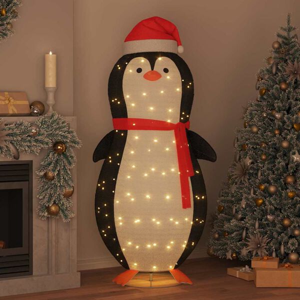vidaXL Snjópenguin figur Heitur hvítur 78 x 88 x 180 cm dúkur