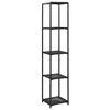 vidaXL Geymsluhilla Sv&ouml;rt 30x30x150 cm P&oacute;l&yacute;rattan