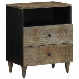 vidaXL N&aacute;ttbor&eth;ssk&aacute;pur Lj&oacute;sgr&aacute;r 50x33x60 cm Solid Wood Mang&oacute;